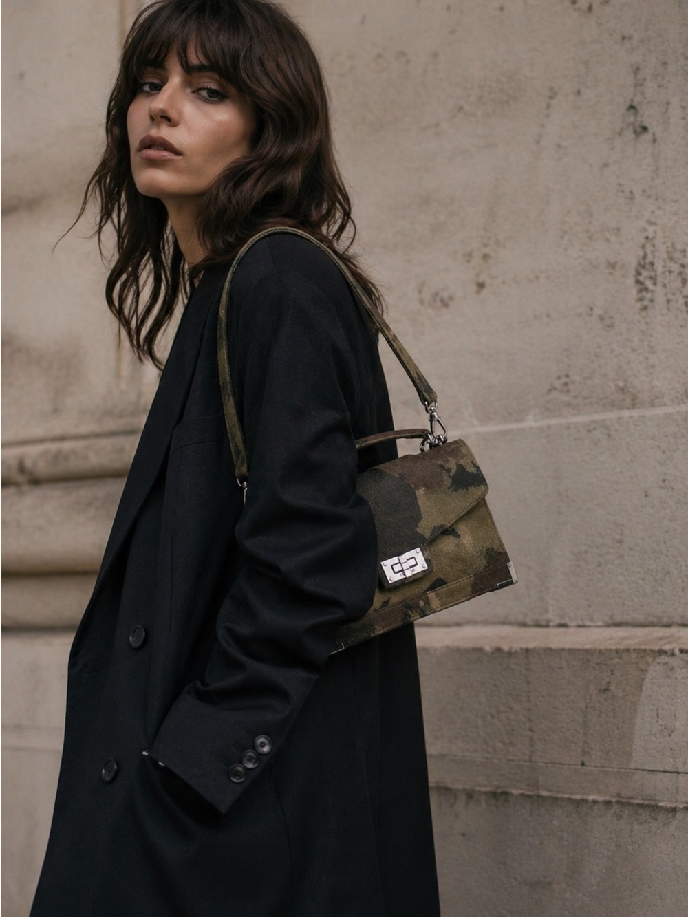 THE KOOPLES French Luxury Emily Camouflage Denim Bag NWT $495 MSRP